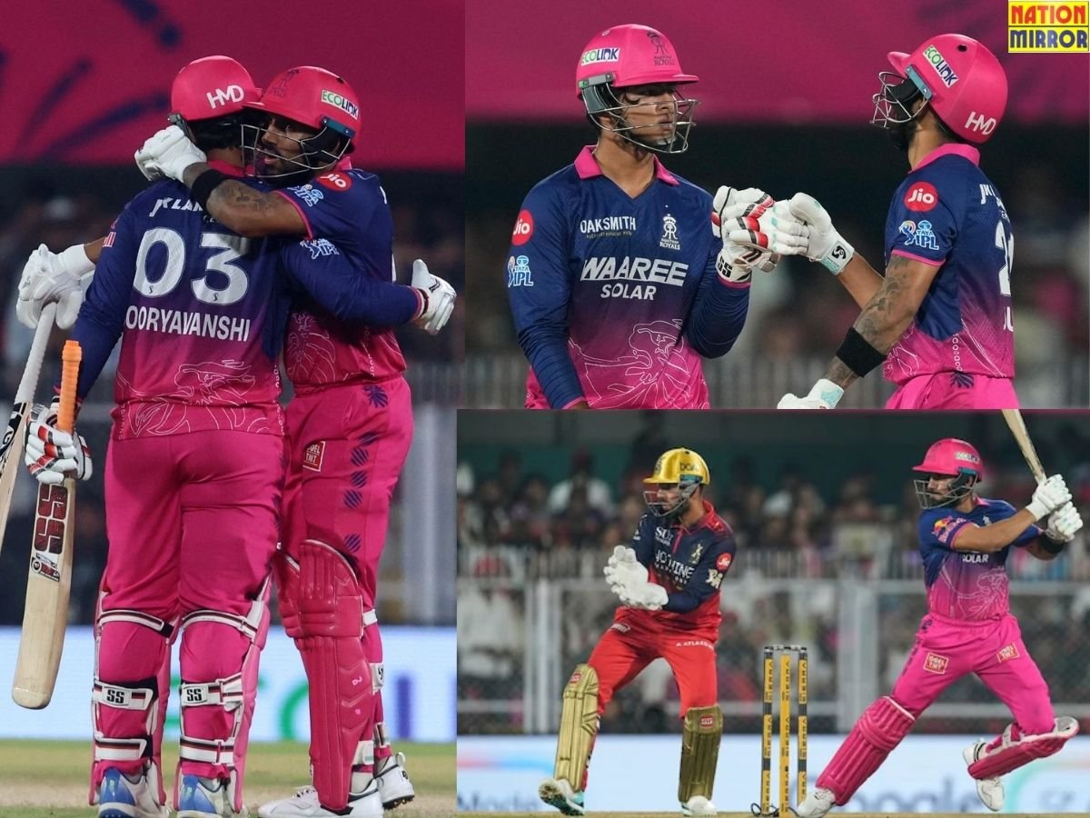 rcb vs rr ipl 2026 result सूर्यवंशी ने किया दिग्गज प्लेयर्स की नाक में दम rr को मिली लगातार चौथी जीत