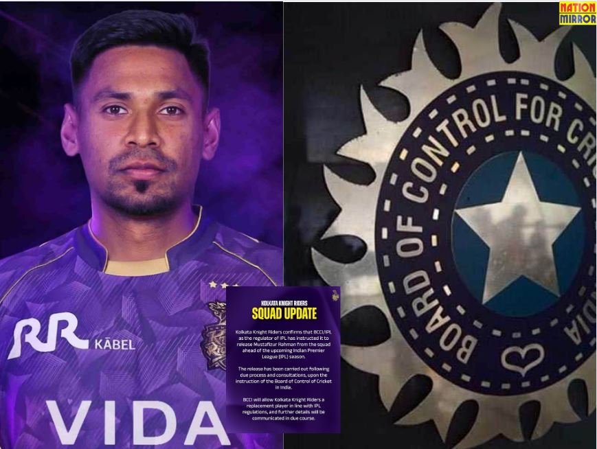 rahman droppedkkr team kkr टीम से बांग्लादेशी क्रिकेटर मुस्तफिजुर को किया गया बाहर