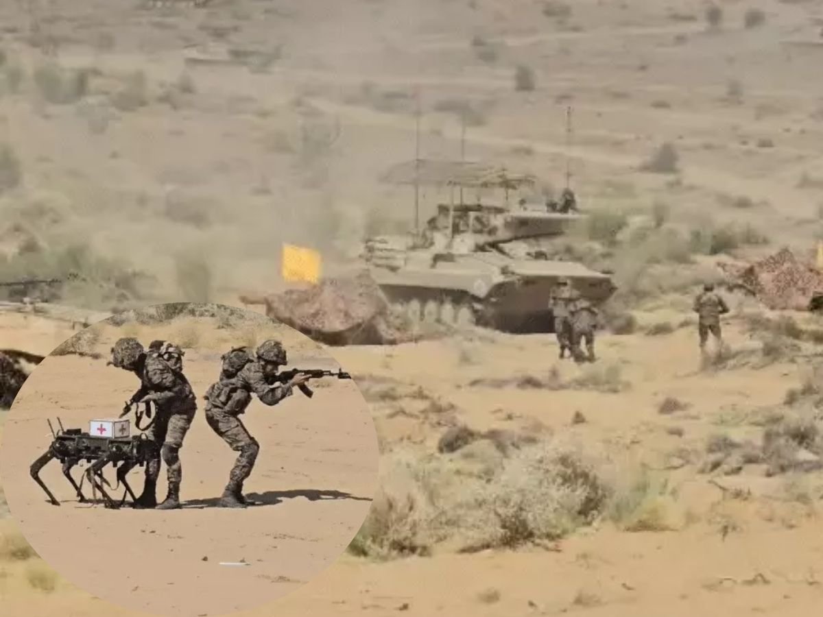 rajasthan news  जैसलमेर में  मरू ज्वाला युद्धाभ्यास जारी फाइटर जेट्स ने दिखाई ताकत