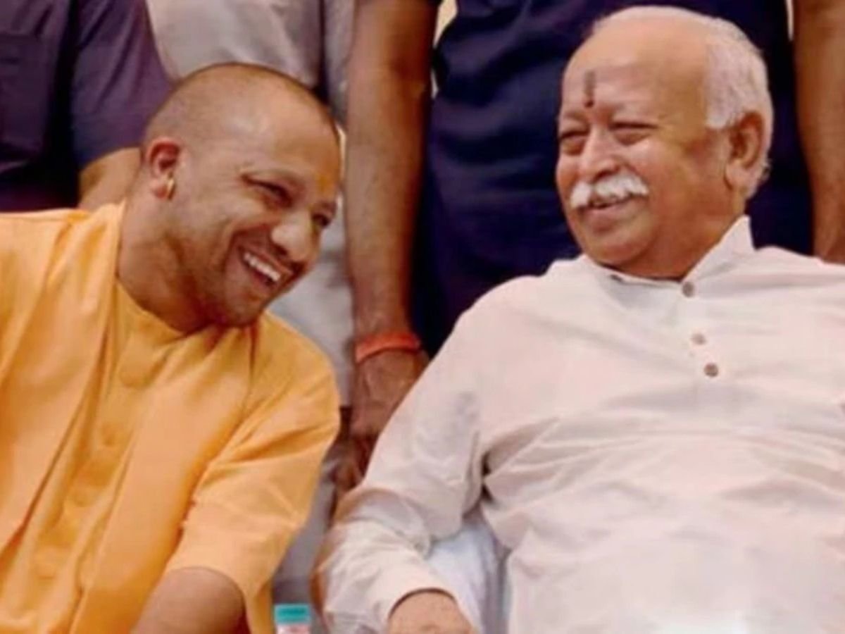 cm योगी और rss चीफ की मुलाकात चुनाव पर चर्चा दोनों डिप्टी cm से भी मिले