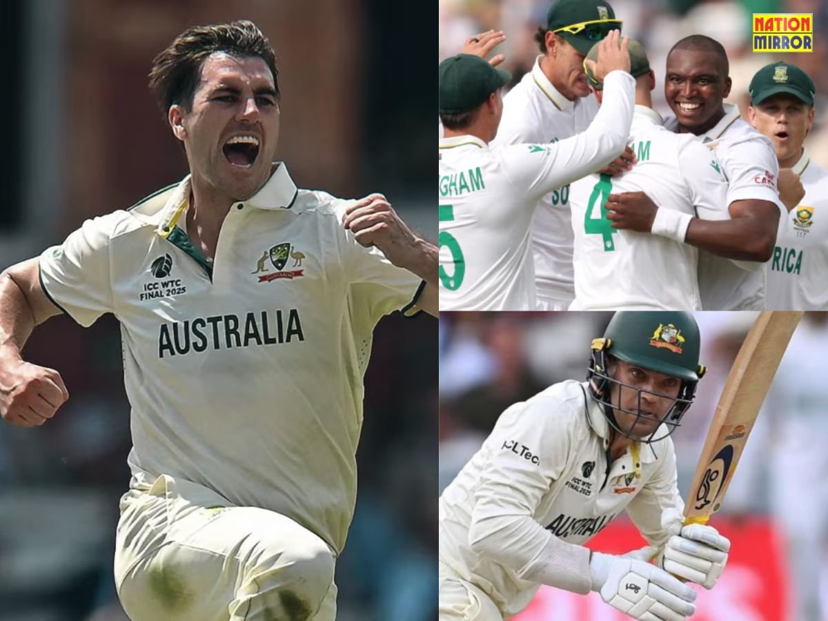 sa vs aus wtc final पैट कमिंस के 300 विकेट पूरे साउथ अफ्रीका के 13 रन में गिरे 5 विकेट