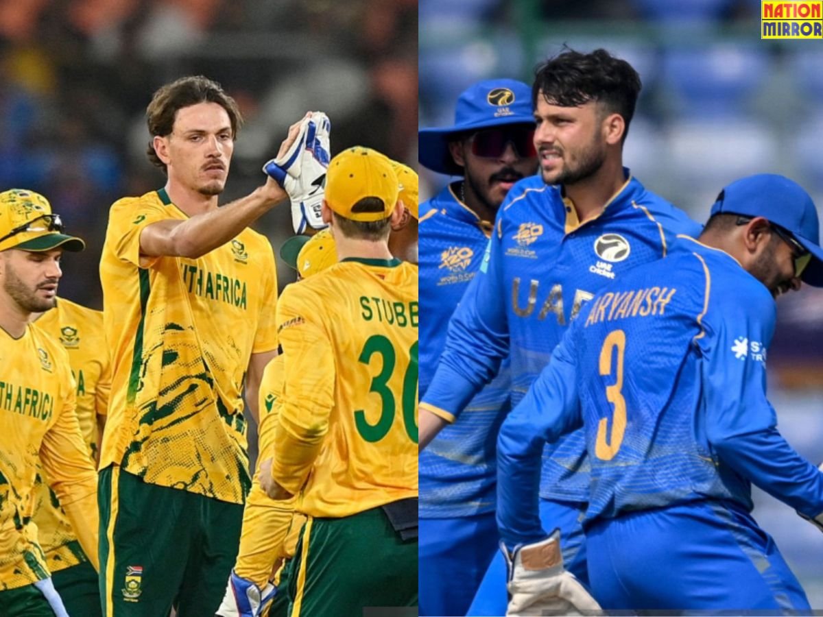 sa vs uae t20 wc 2026 uae को  साउथ अफ्रीका के हाथों 6 विकेट से मिली हार
