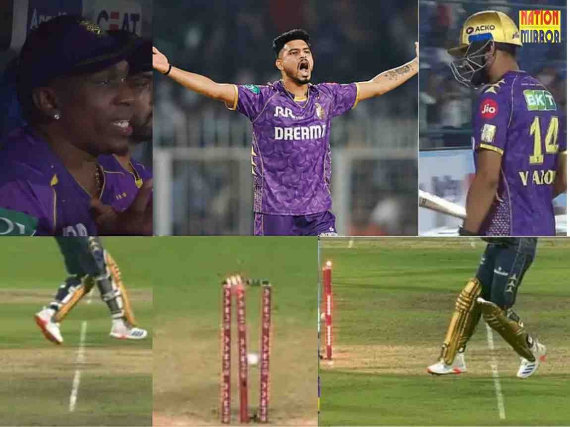 srh vs kkr vaibhav arora वैभव अरोड़ा का भटका ध्यान हुए आउट वीडियो वायरल