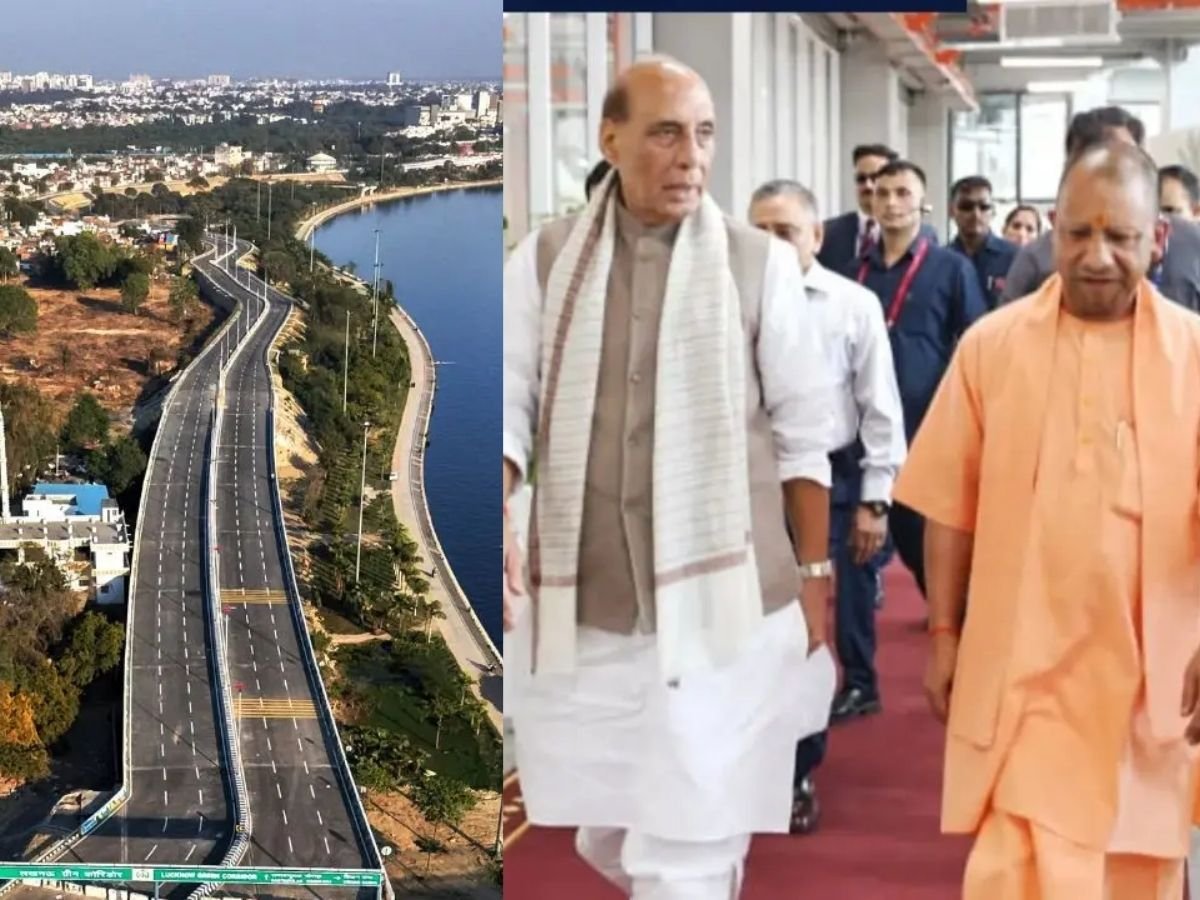 लखनऊ में ग्रीन कॉरिडोर का लोकार्पण रक्षामंत्री और cm योगी ने जनता को किया समर्पित