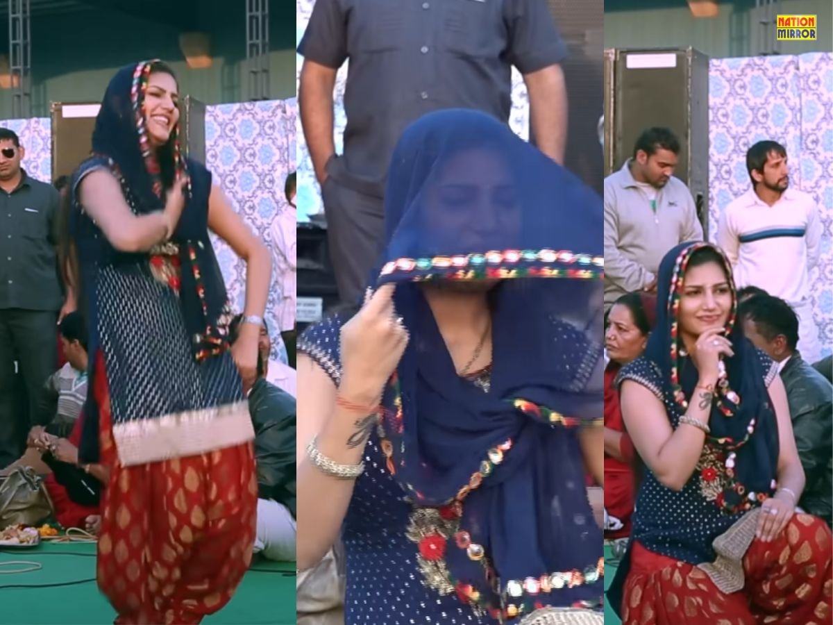 sapna dance video viral घुंघट ओढ़कर सपना ने लगाए ठुमके वीडियो हुआ वायरल