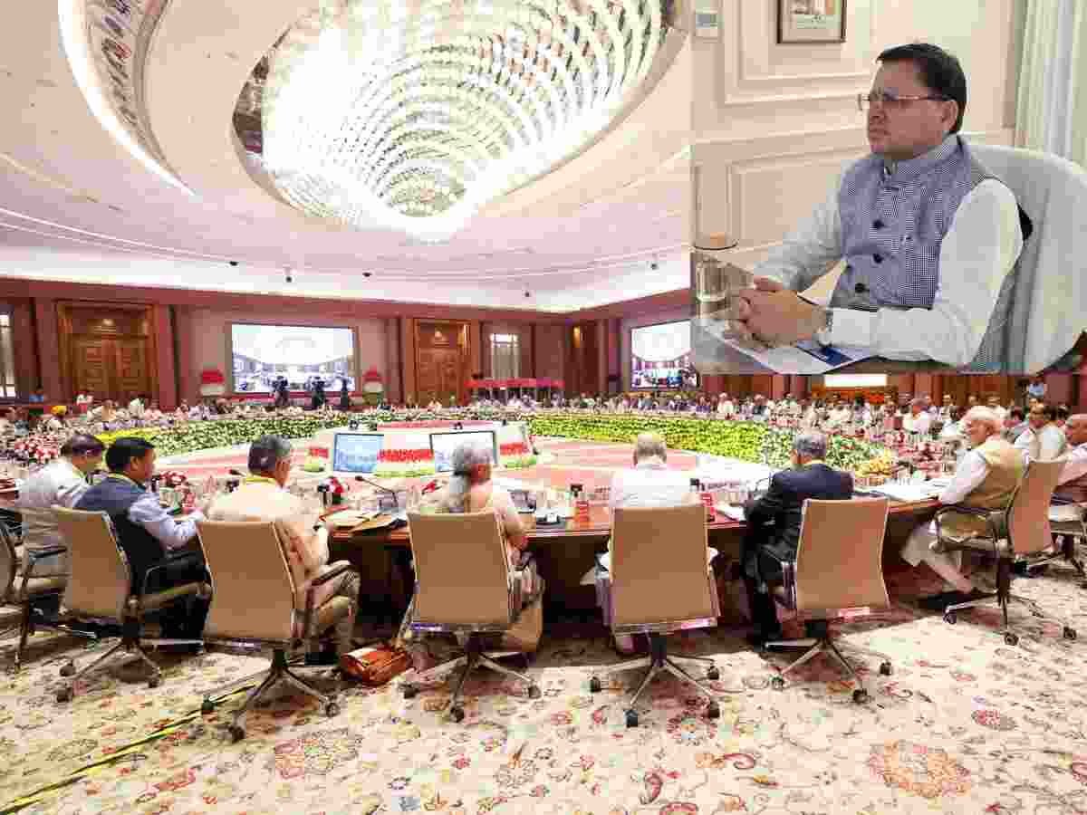 cm dhami niti aayog meeting उत्तराखंड के शहरों में ड्रेनेज सिस्टम की जरूरत cm धामी ने नीति आयोग की बैठक में उठाए उत्तराखंड के महत्वपूर्ण मुद्दे