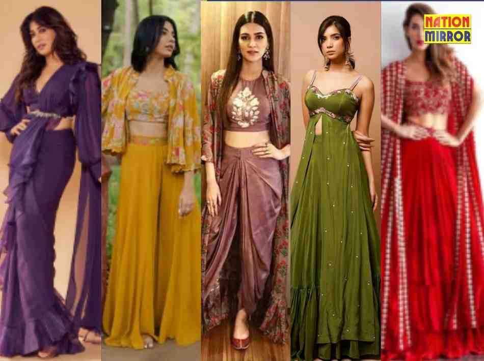 stylish dresses for wedding guests लहंगा और साड़ी पहनकर हो गए हैं बोर देखिए ये स्टाइलिश और ट्रेंडी ड्रेसेज