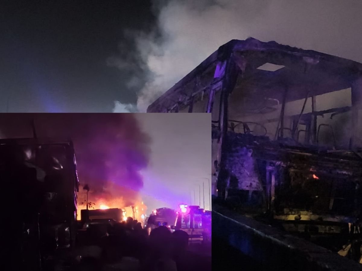 हरिद्वार में आपस में भिड़े 6 वाहन लगी आग 1 की मौत 15 से ज्यादा घायल