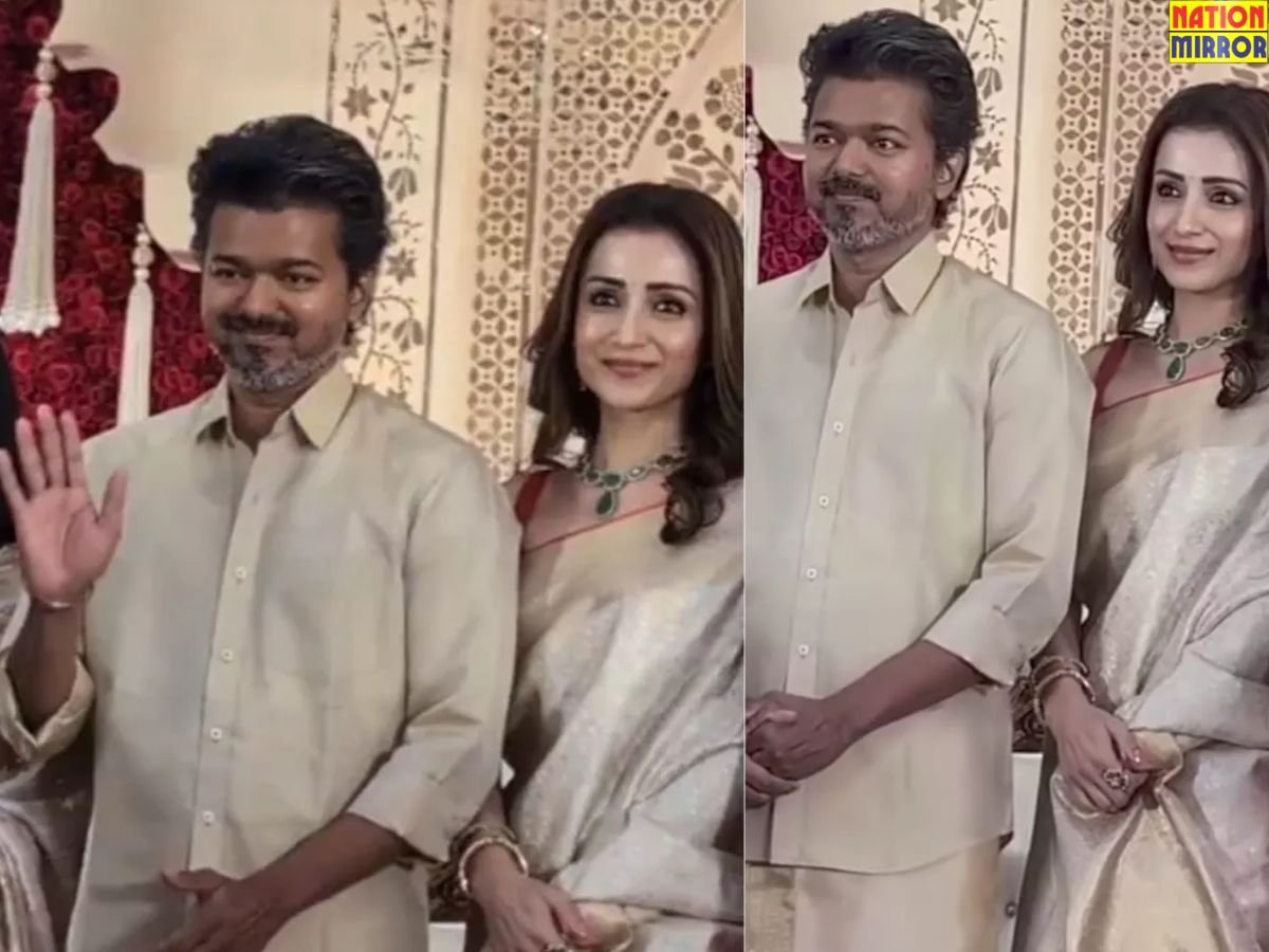 thalapati vijay trisha seen together तलाक की खबरों के बीच थलापति विजय और एक्ट्रेस तृषा कृष्णन