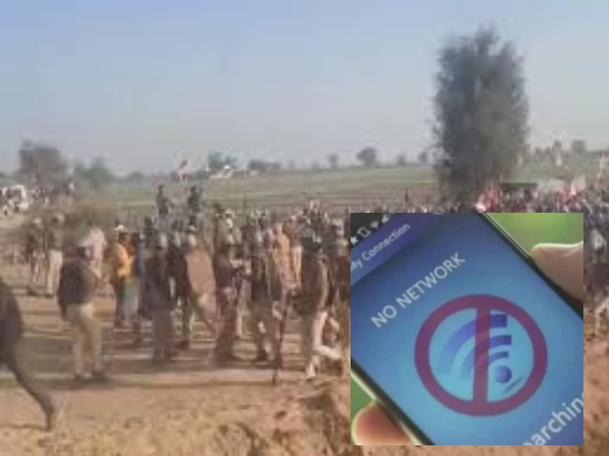 the wave of agitation continues in tibbi ratikheda राजस्थान के हनुमानगढ़ स्थित टिब्बी राठीखेड़ा में आंदोलन की लहर लगातार जारीइंटरनेट बंद