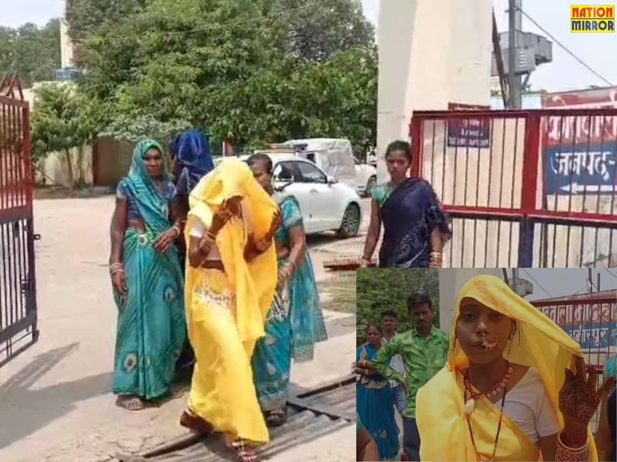 हमीरपुर में नई नवेली दुल्हन पहुंची थाने जेठ की रिहाई की मांग