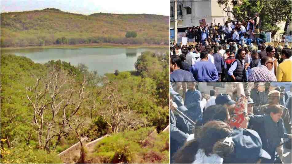 अरावली पर्वतमाला लगभग 10 हजार सक्रिय खानों से छलनी हो रही