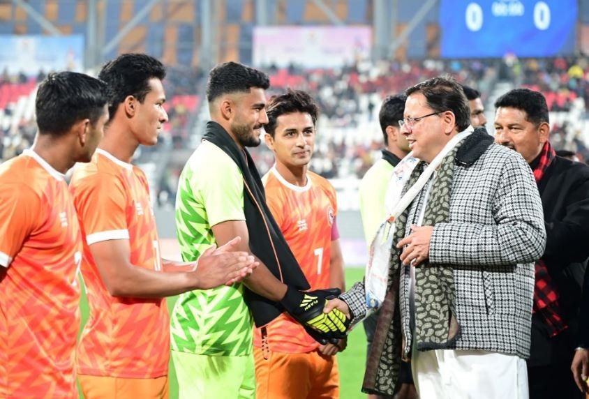cm dhami review 38th national games सीएम धामी ने 38वें नेशनल गेम्स समापन समारोह का लिया जायजा