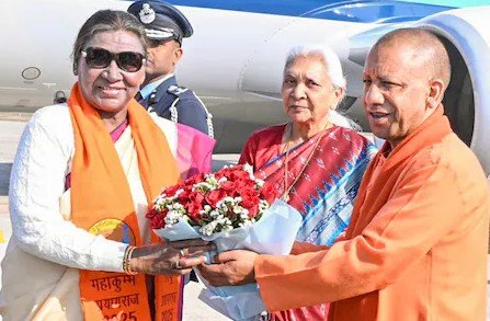 president droupadi murmu mahakumbh 2025 राष्ट्रपति द्रौपदी मुर्मू पहुंचीं महाकुंभकरेंगी त्रिवेणी स्नान