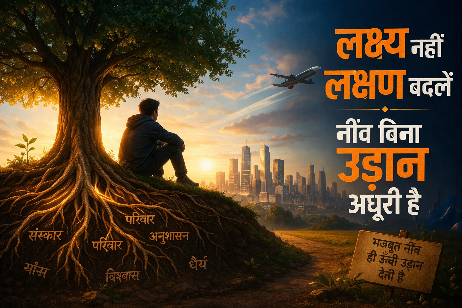 लक्ष्य नहीं लक्षण बदलें - नींव बिना उड़ान अधूरी