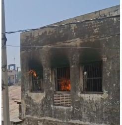 fire incident किशनगढ़ बंद पड़ी पावरलूम शेड में आग समय पर काबू बड़ा हादसा टला