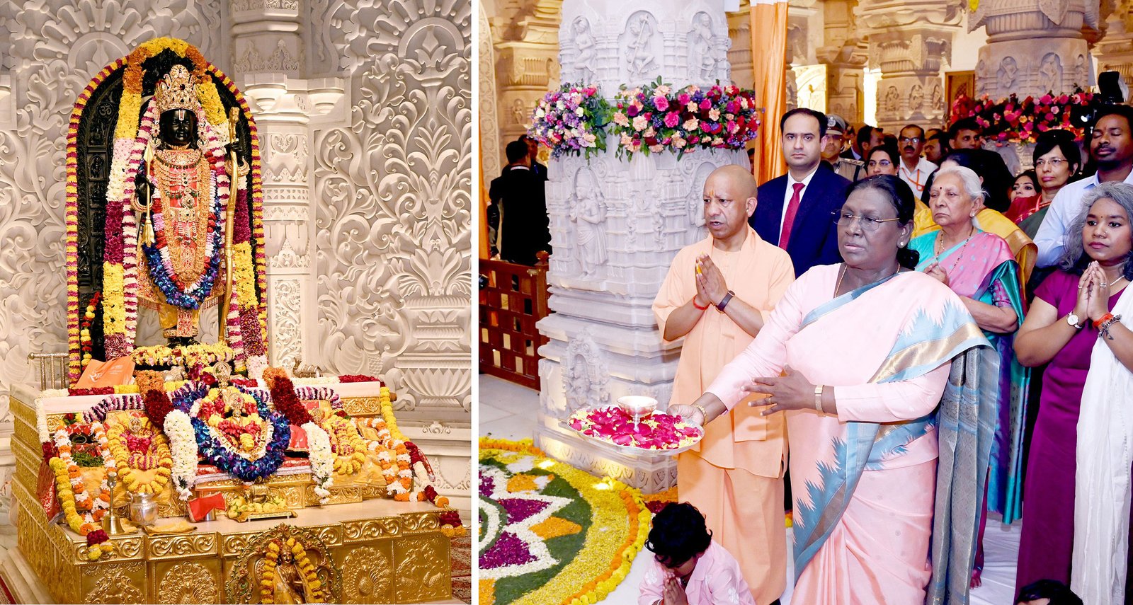 राम मंदिर में राम यंत्र की स्थापना राष्ट्रपति बोली - अयोध्या स्वर्ग से भी बढ़कर