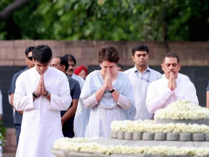 राजीव गांधी की 81वीं जयंती राहुल प्रियंका ने श्रद्धांजलि दी pm मोदी ने दी श्रद्धांजलि
