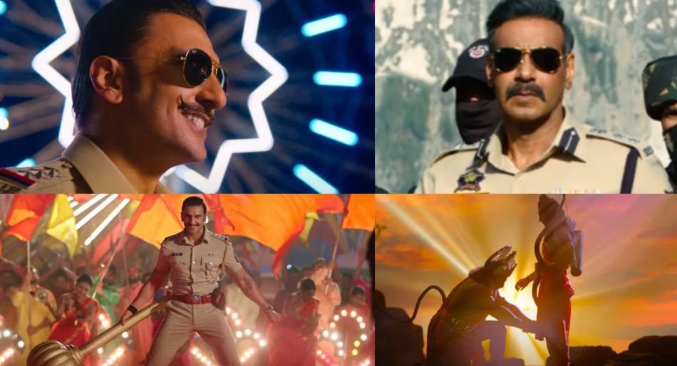 singham again song  सिंघम अगेन का नया गाना जय बजरंगबली सॉन्ग रिलीज हनुमान और भगवान राम का दिव्य मिलन