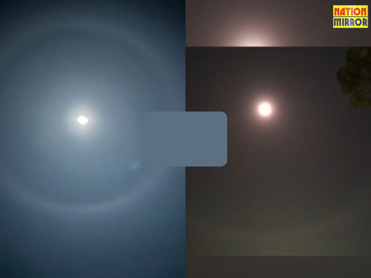 आसमान में दिखा दुर्लभ नजारा ‘लूनर हेलो’ 22 डिग्री कोण पर बना था यह अद्भुत दृश्य