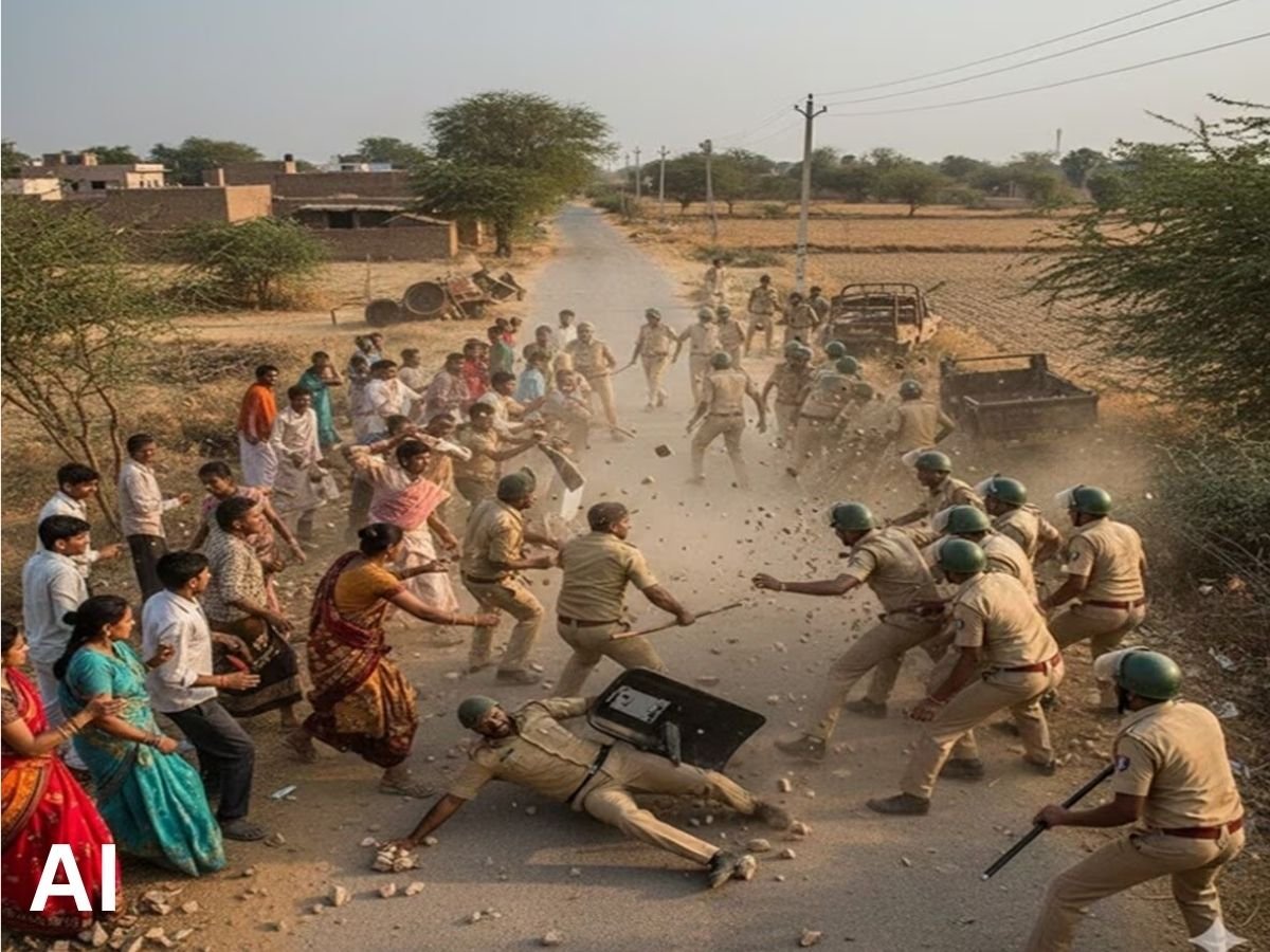 वन विभाग की जमीन को लेकर विवाद भीड़ ने किया अधिकारियों पर हमला 47 अधिकारी और कर्मचारी घायल