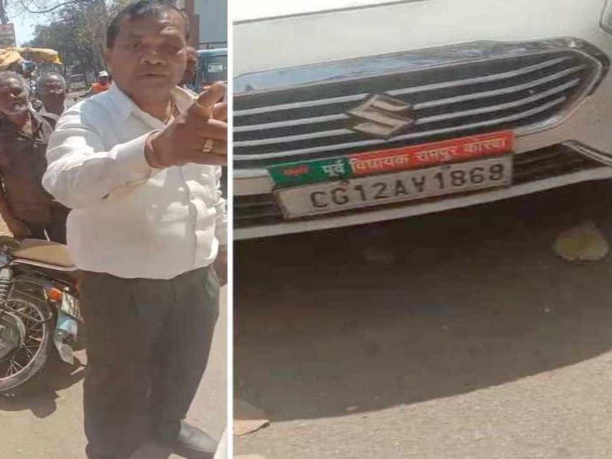 नशे में पूर्व गृहमंत्री के बेटे ने मचाया हंगामा दुकान में घुसाई कार