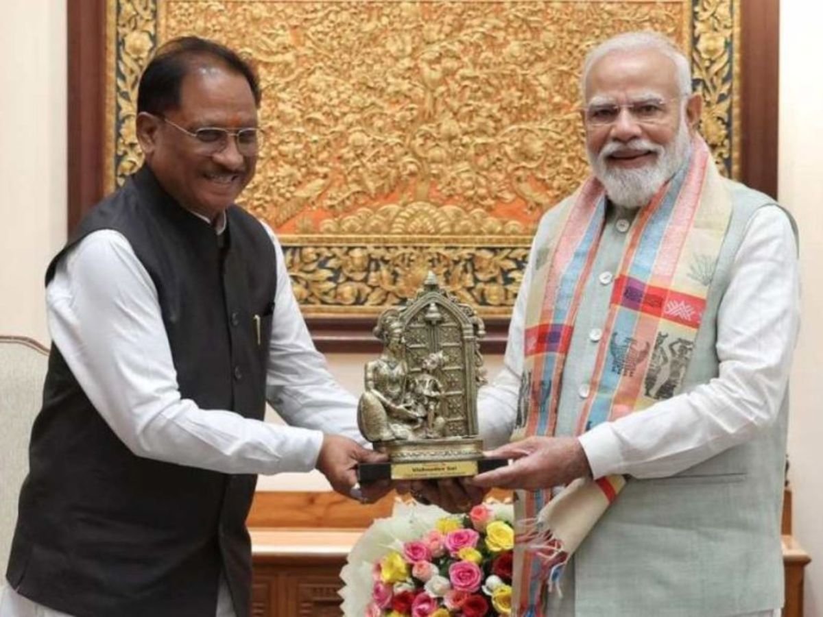 cm साय ने की pm मोदी को ‘माता कौशल्या के राम’ कलाकृति की भेंट
