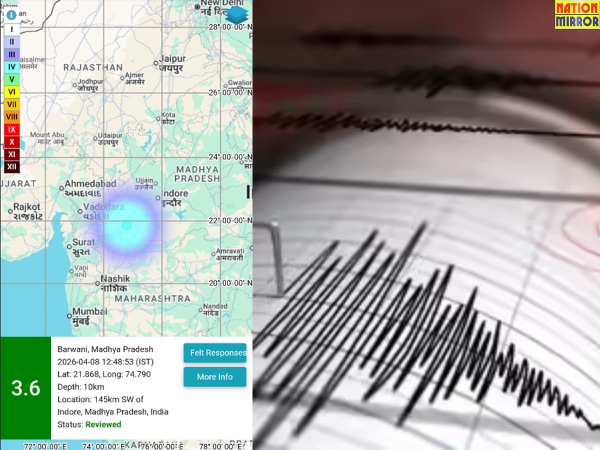 बड़वानी में महसूस हुए भूकंप के झटकेरिक्टर स्केल पर मापी गई 36 तीव्रता