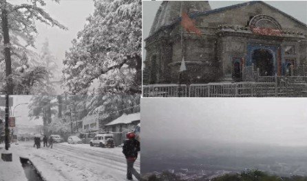 north india snowfall उत्तर भारत में कड़ाके की सर्दी और बर्फबारी का असर राजस्थान में पारा 10° तक गिरा