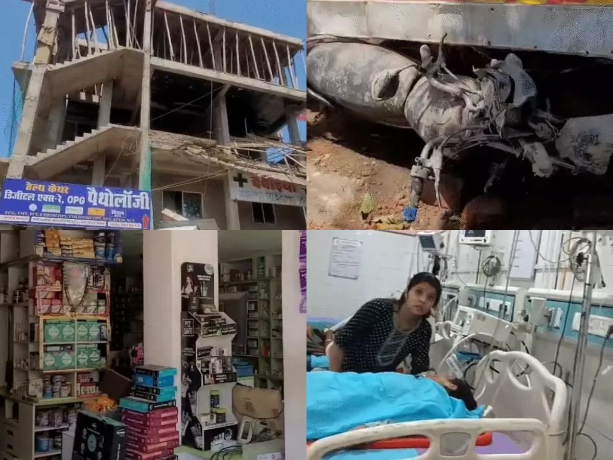 भोपाल में निर्माणाधीन बिल्डिंग का छज्जा गिरा8 घायल
