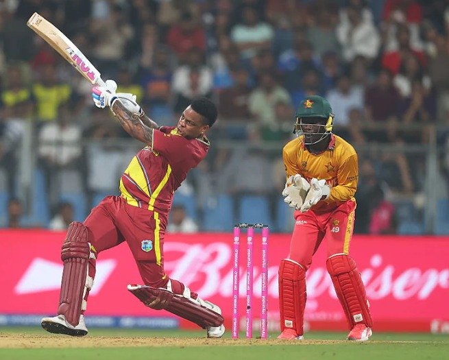zim vs wi super 8 t20 wc वेस्टइंडीज ने जिम्बाब्वे को 107 रन से हराया हेटमायर की सबसे तेज फिफ्टी
