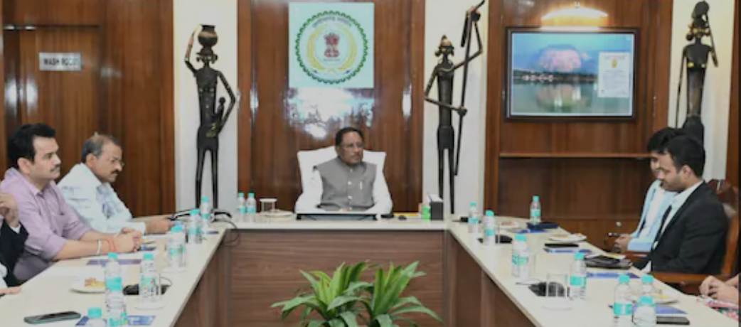 raipur अफसरों पर भड़के cm विष्णु देव साय लुत्ती बांध टूटने पर अफसरों की ली क्लास