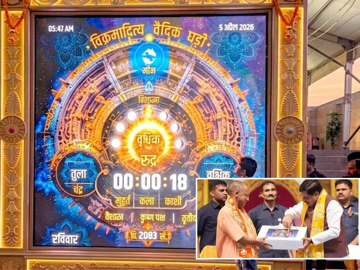 काशी विश्वनाथ मंदिर में स्थापित हुई “विक्रमादित्य वैदिक घड़ी”cm डॉ यादव की पहल