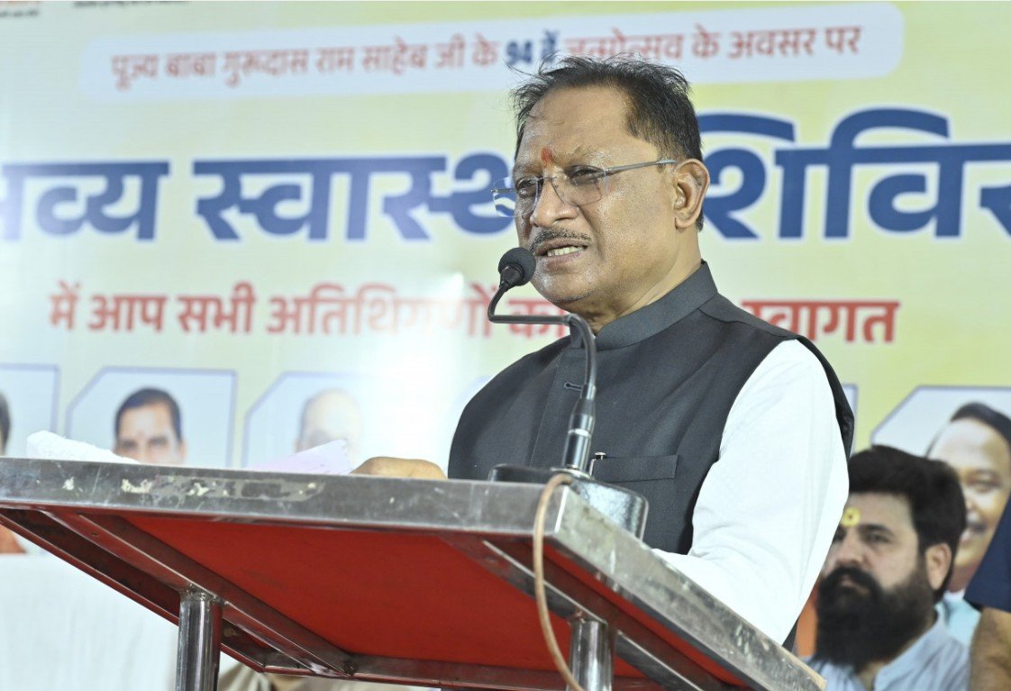 health camp अच्छा स्वास्थ्य ही जीवन की सबसे बड़ी पूंजी है-सीएम साय