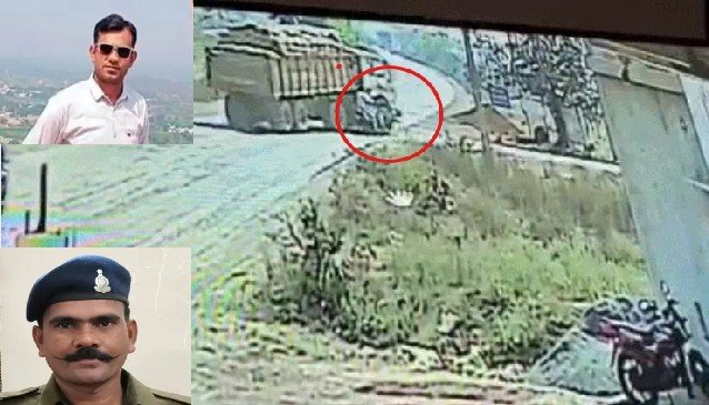 balodabazar trailer accident बलौदाबाजार में मौत का टर्न  ट्रेलर ने ली दो जवानों की जान