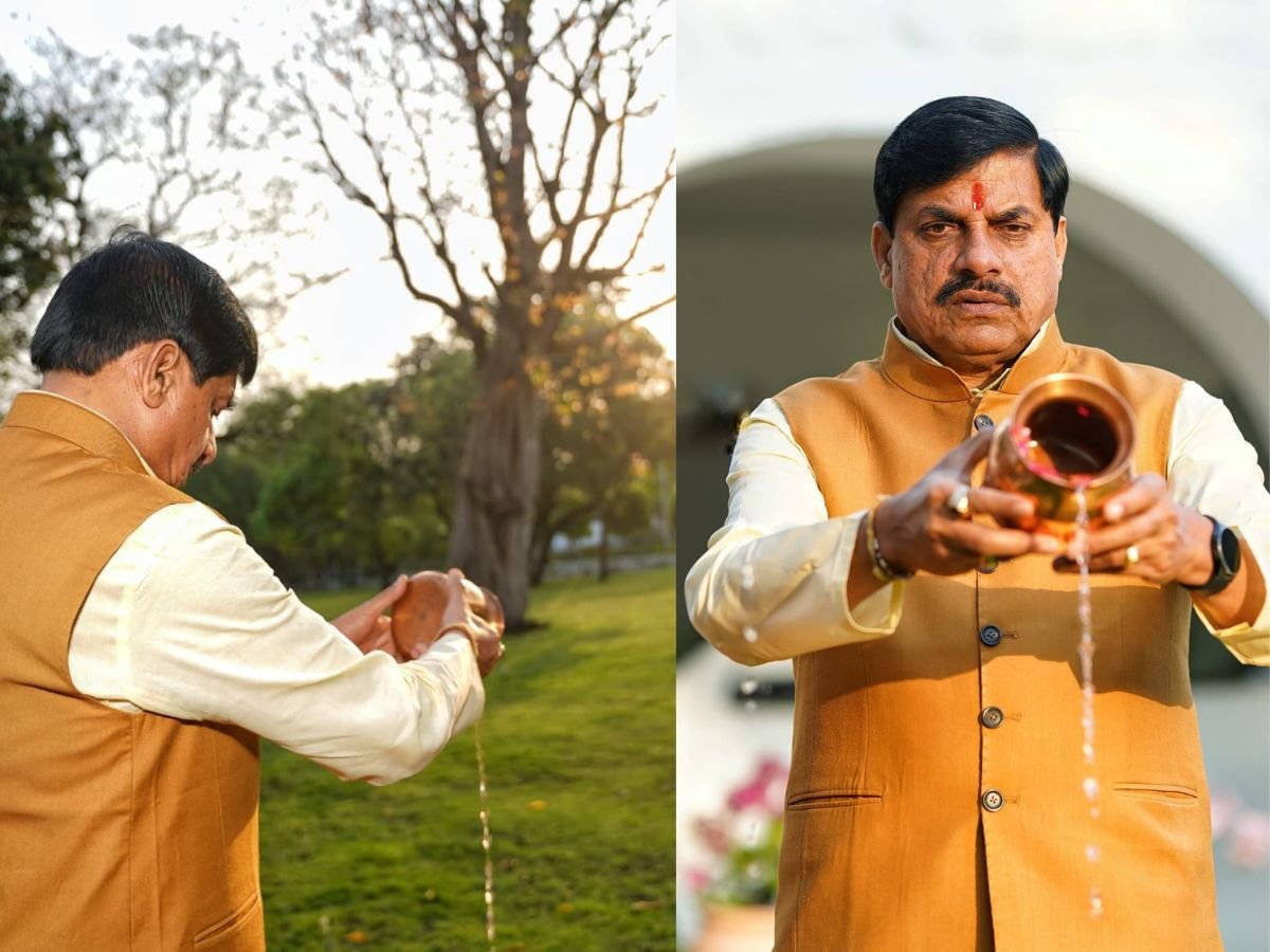 हिंदू नववर्ष पर cm डॉ मोहन ने अर्घ्य अर्पित कर की दिन की शुरुआत