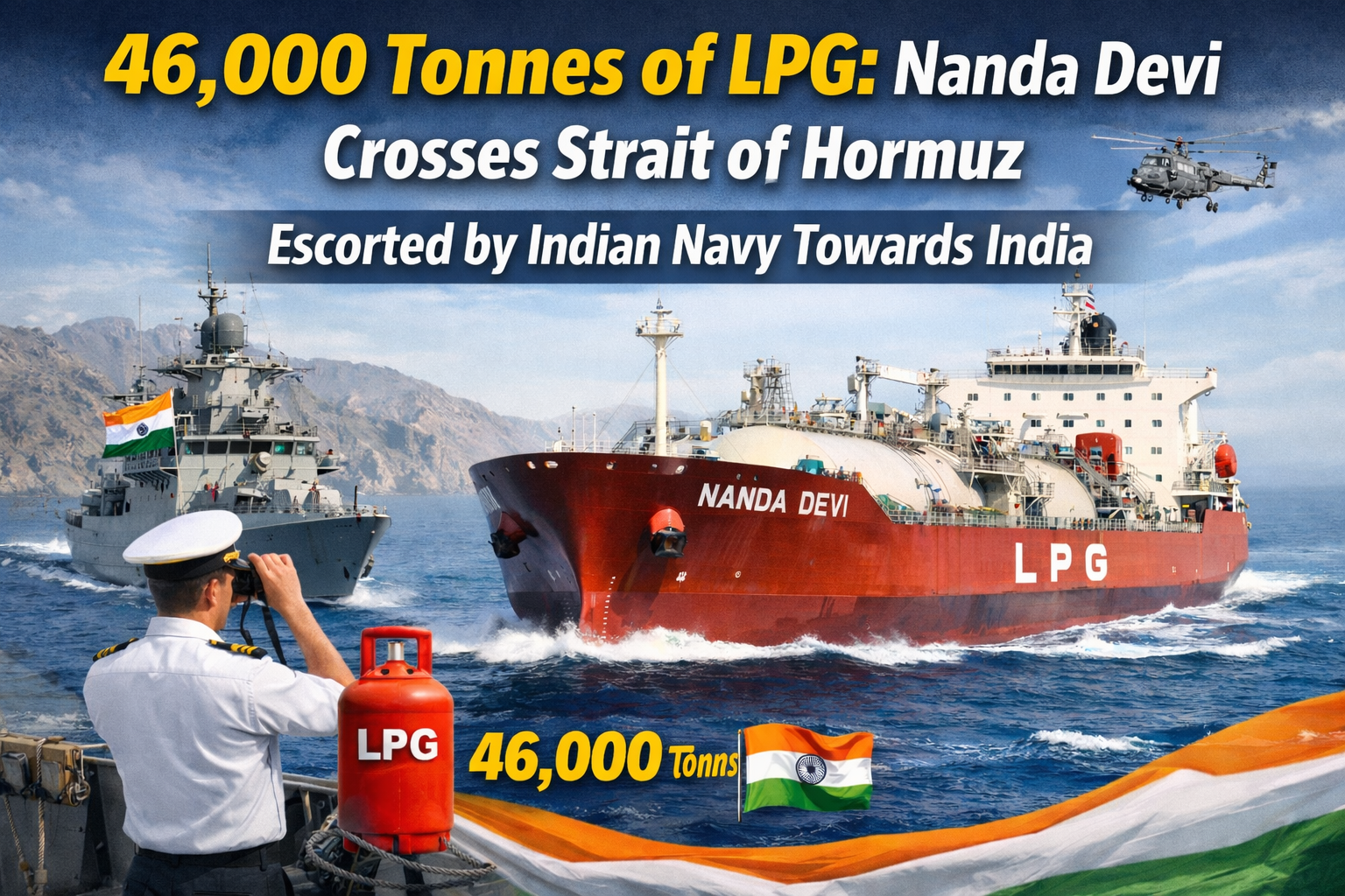 indian ship carrying 46000 tonnes of lpg leaves strait of hormuz