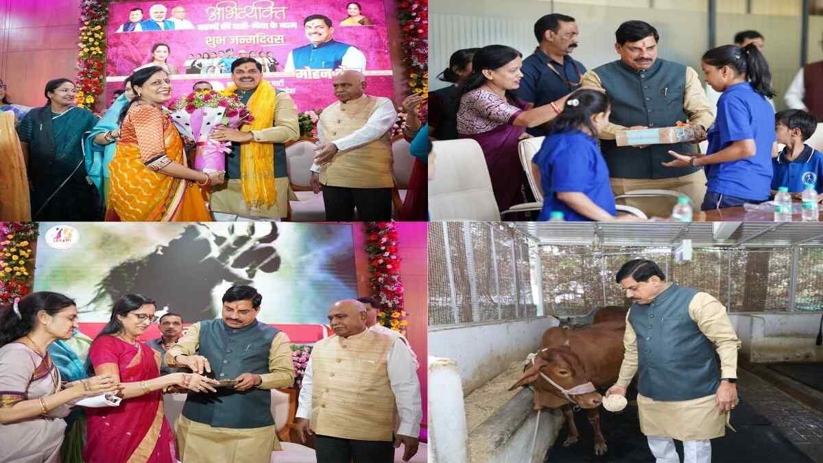 mp cm dr yadav celebrates 61st b’day by participating in sisters’ programme pm modi minister shah extend greetings on ‘x’