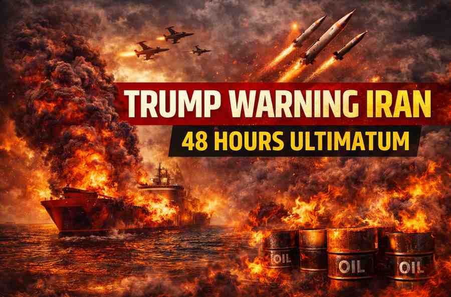 trump warning to iran trump issues 48-hour ultimatum to iran over strait of hormuz crisis