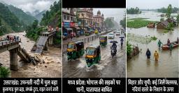 बारिश का कहर! : उत्तराखंड में ब्रिज बहा, बिहार में 47 लाख प्रभावित; MP समेत कई राज्यों में अलर्ट