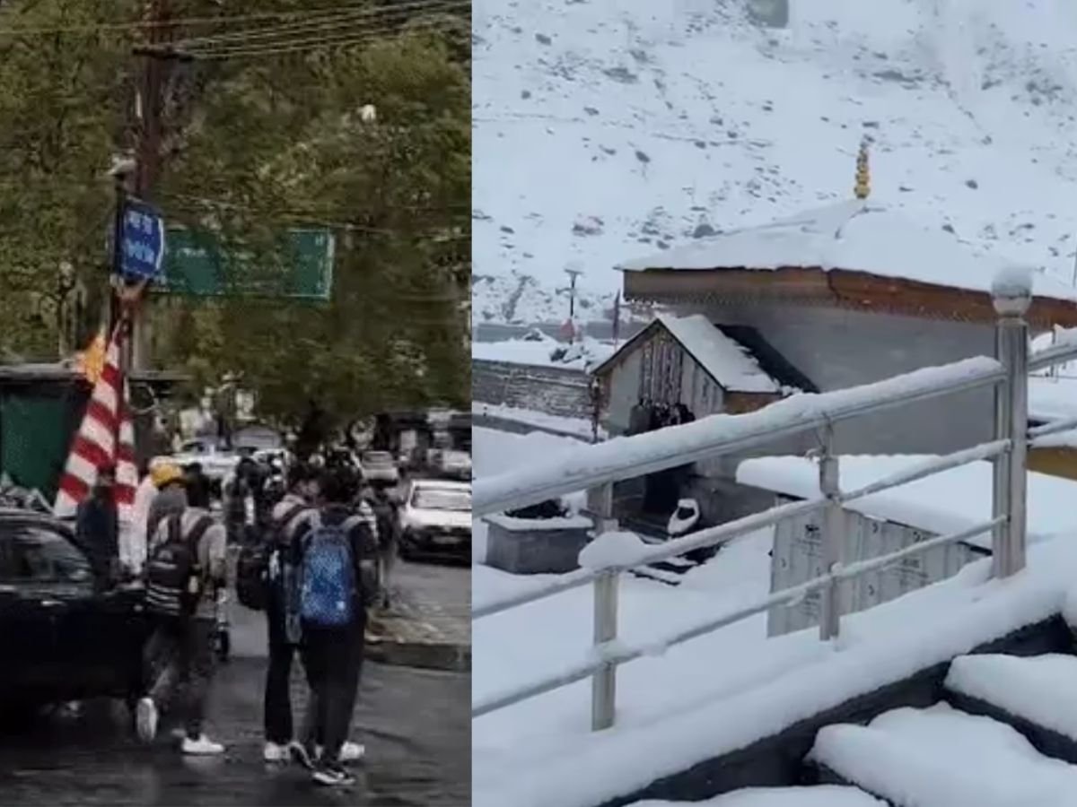 बर्फ से ढकी केदारनाथ और ब्यास घाटी, उत्तराखंड के कई जिलों में बारिश