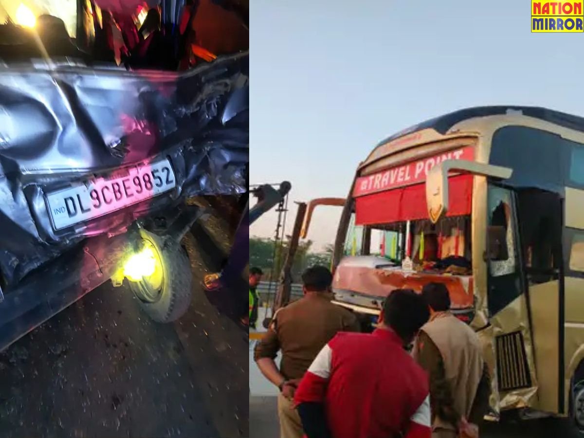 Hathras Yamuna Expressway Accident: बस ने वैन को पीछे से मारी टक्कर, 6 लोगों की मौत!