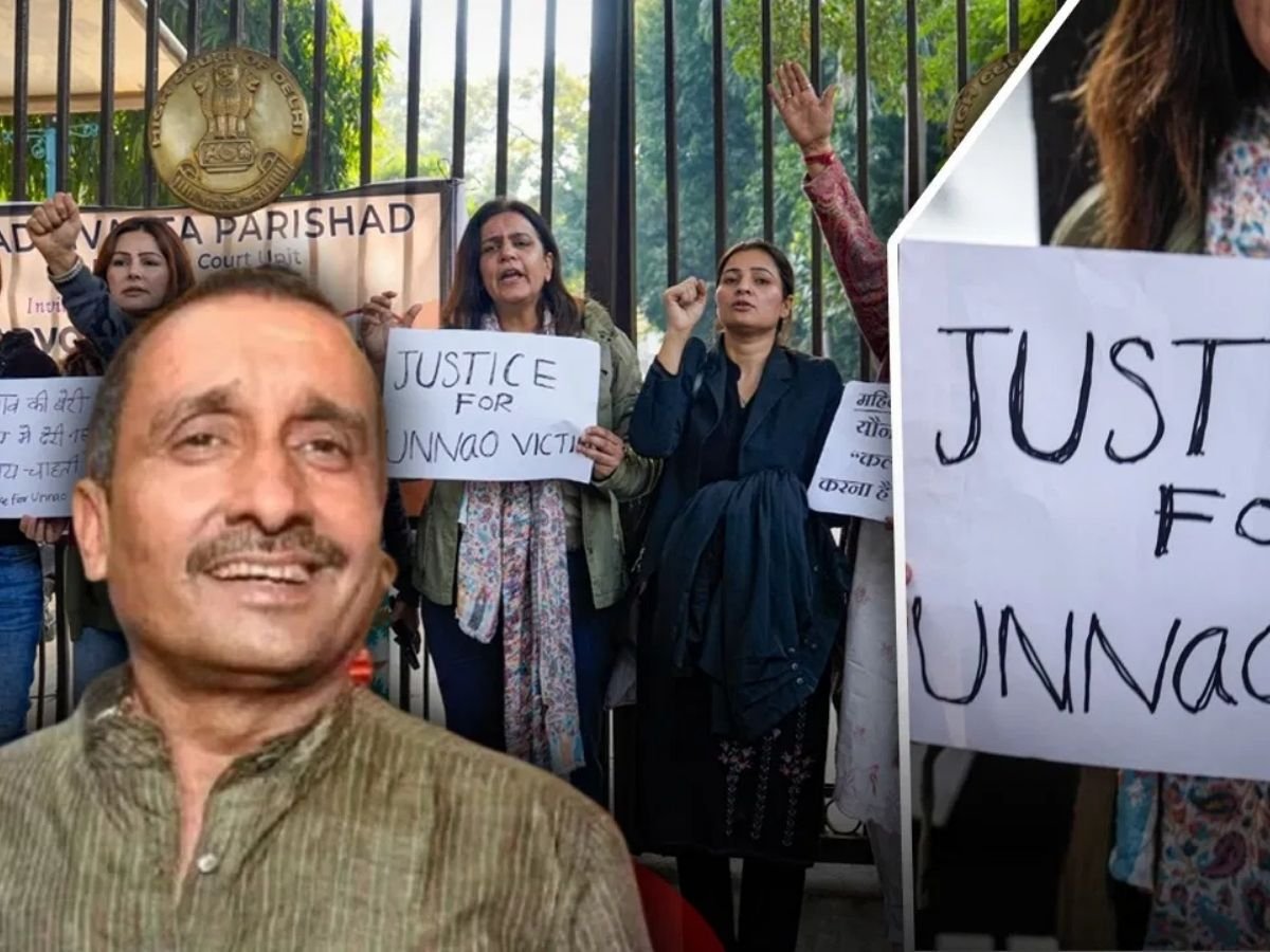 सेंगर की जमानत पर हाईकोर्ट के बाहर हंगामा, पीड़िता ने की फांसी की मांग