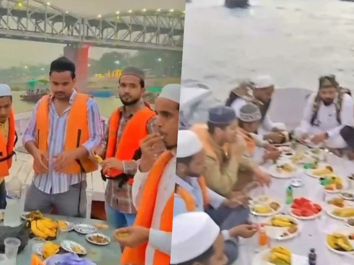 काशी में नाव पर इफ्तार पार्टी, हड्डियां गंगा में फेंकी, मचा बवाल