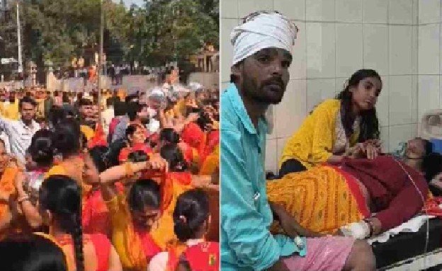 नवग्रह शक्तिपीठ की कलश यात्रा में भगदड़,महिला की मौत कई घायल