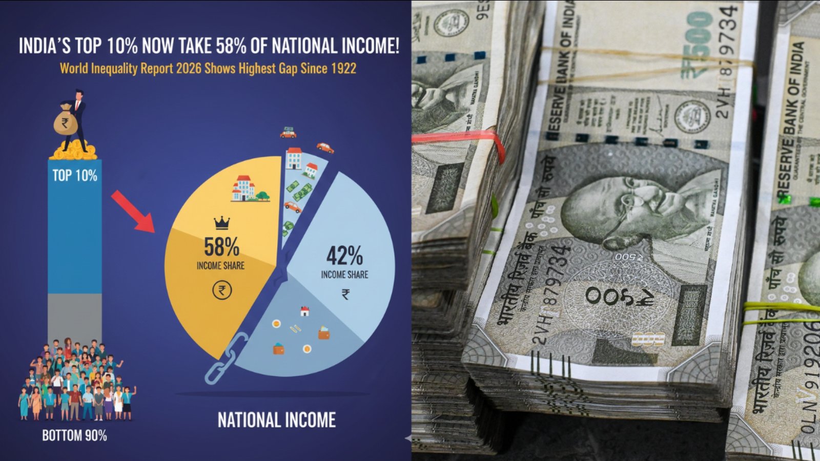 Income inequality in India: How Much Does the Average Indian Really Earn ?