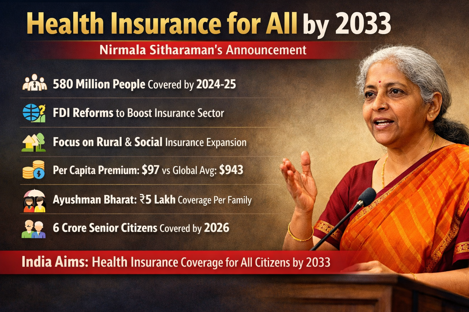 Finance Minister Reveals Health Insurance Plans