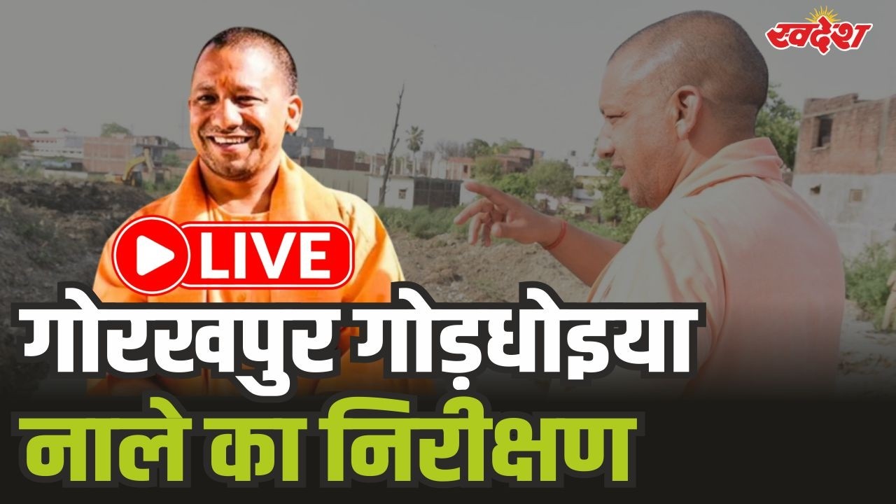 CM Yogi LIVE: सीएम योगी कर रहे गोरखपुर गोड़धोइया नाले का निरीक्षण | Gorakhpur | Gordhaiya Nala