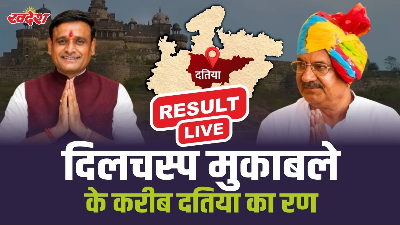 Datia By-Election Results Live: दतिया के दंगल में कांग्रेस आगे, भाजपा पीछे