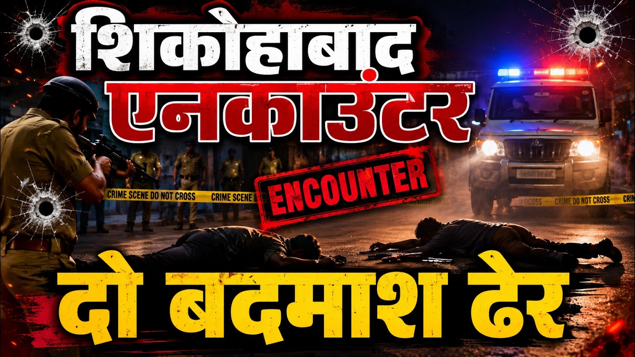 शिकोहाबाद एनकाउंटर: पुलिस पर गोली चलाने वाले दोनों बदमाश ढेर | 300 पुलिसवालों का सर्च ऑपरेशन